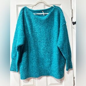 Cozy Free People Teal Women's Sweater